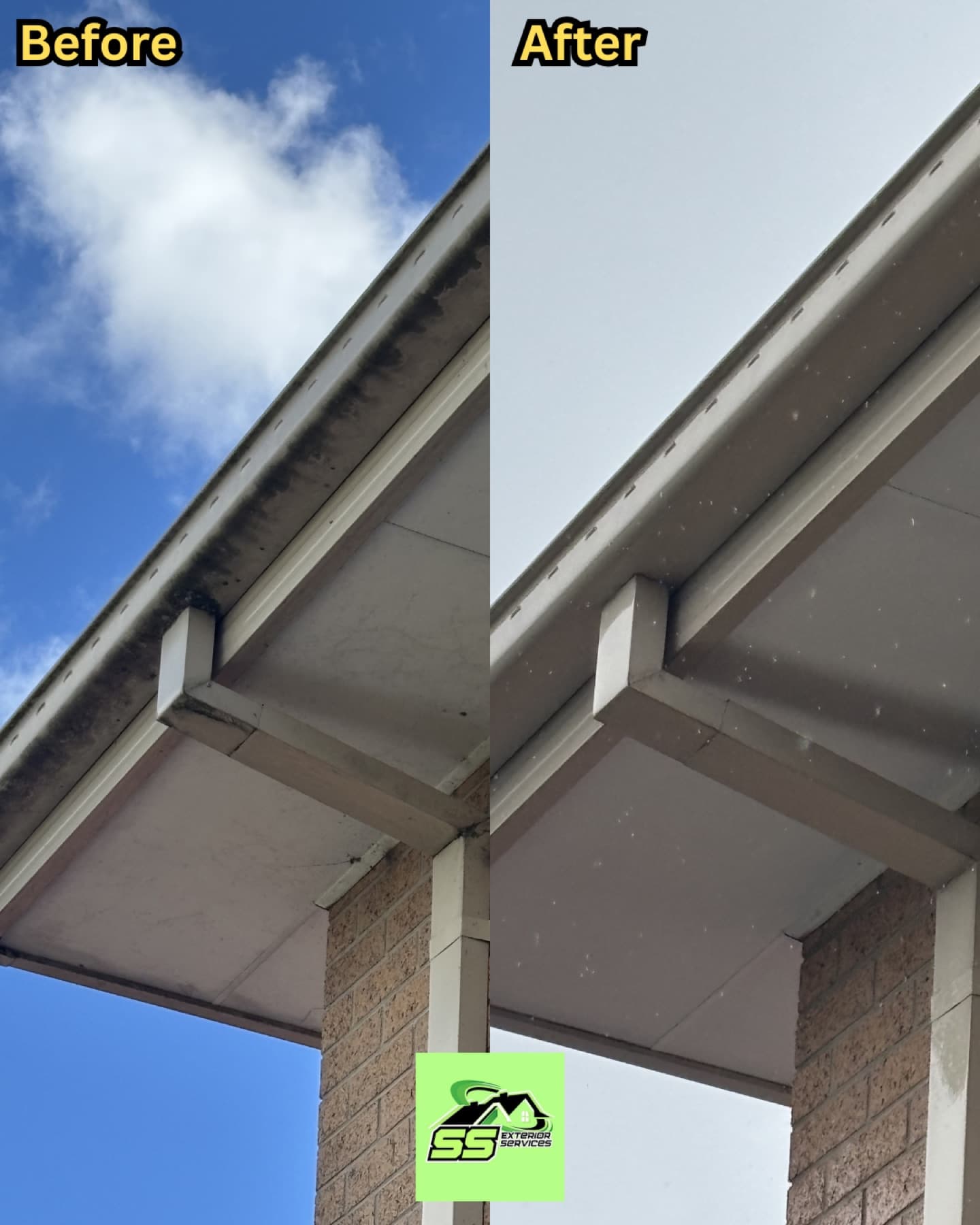 Exterior gutter, fascia and eave washing by SS Exterior Services in Kilmore and Mitchell Shire