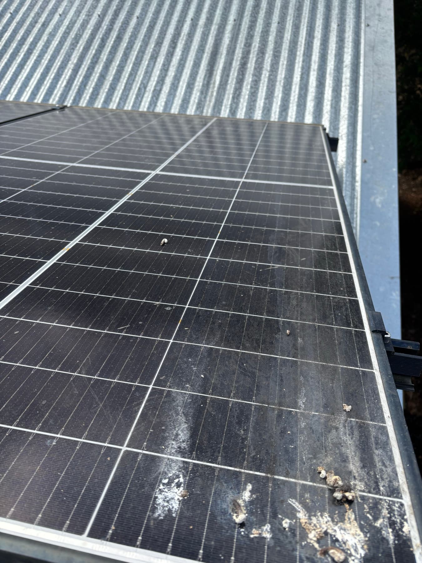 Solar panel cleaning example by SS Exterior Services in Kilmore and Mitchell Shire